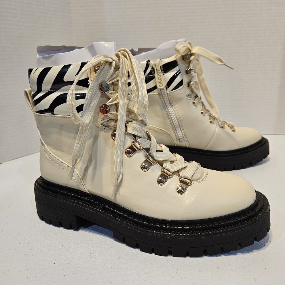 Sam Edelman Ivory Zebra Boots